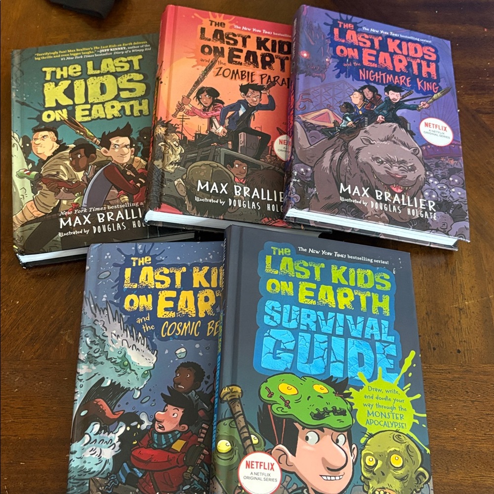 The Last Kids on Earth Books Hardback 1-4 and the survival guide